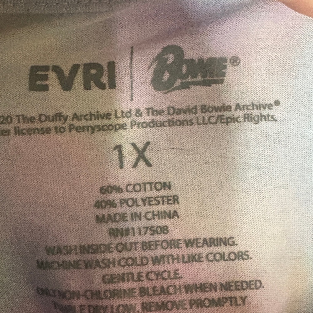 David Bowie Tie-Dye Women’s T-shirt - Picture 9 of 10